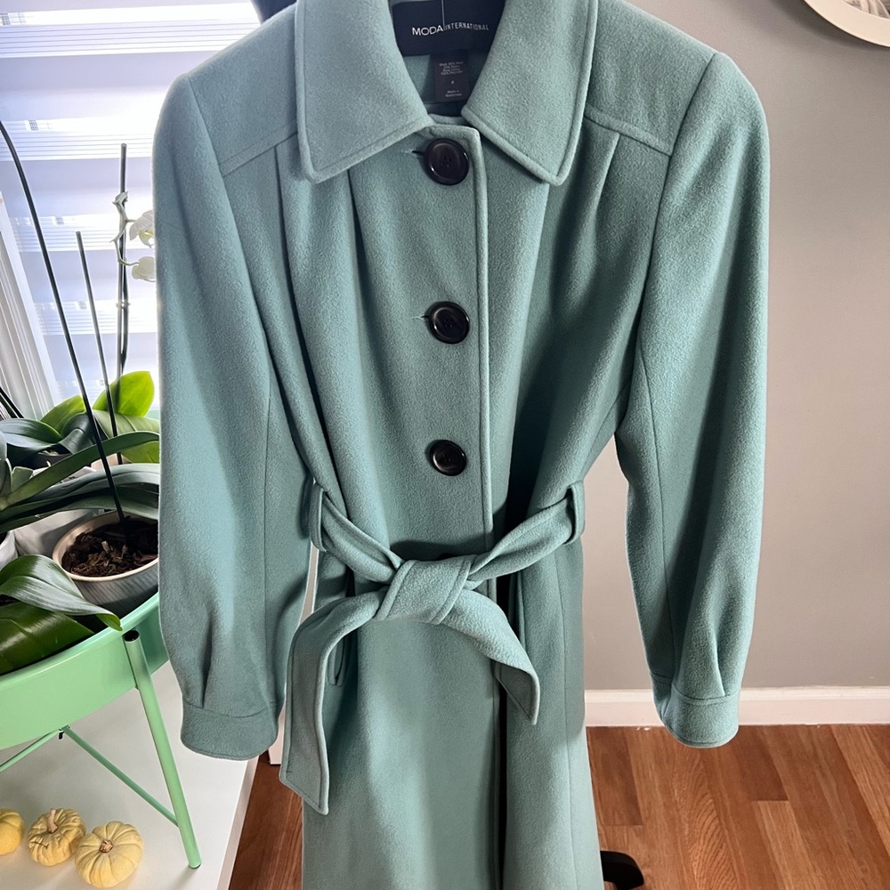Moda International Green Trench Coat